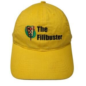 The Filibuster Strapback Baseball Cap Yellow One Size Adjustable Embroidered AMC